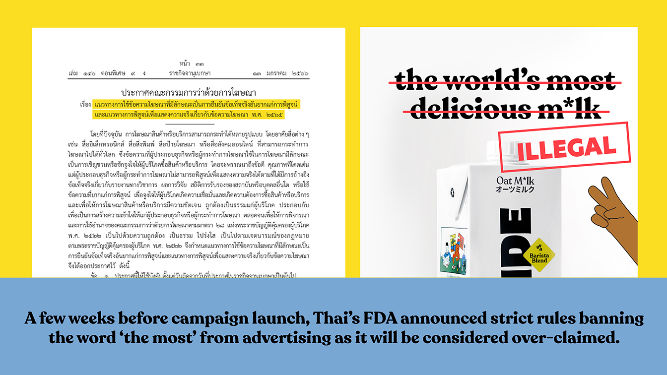 Oatside dodges Thailand’s FDA bullet with fan loving campaign via Rabbit’s Tale