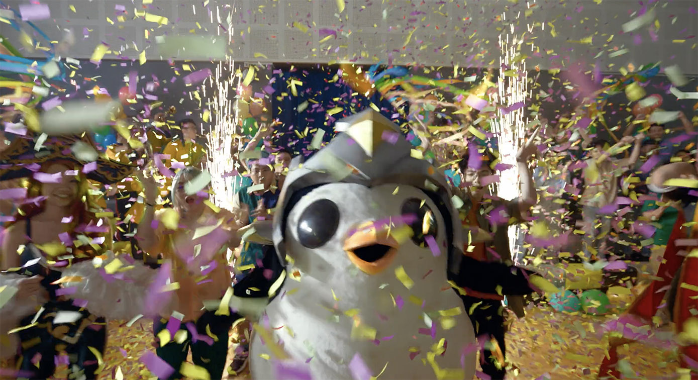 TFT character Pengu dances their way through new film by electriclime° for Riot Games