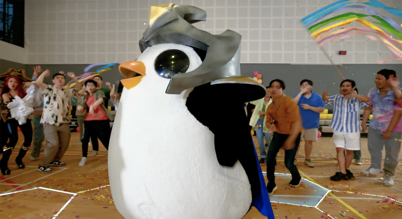 TFT character Pengu dances their way through new film by electriclime° for Riot Games