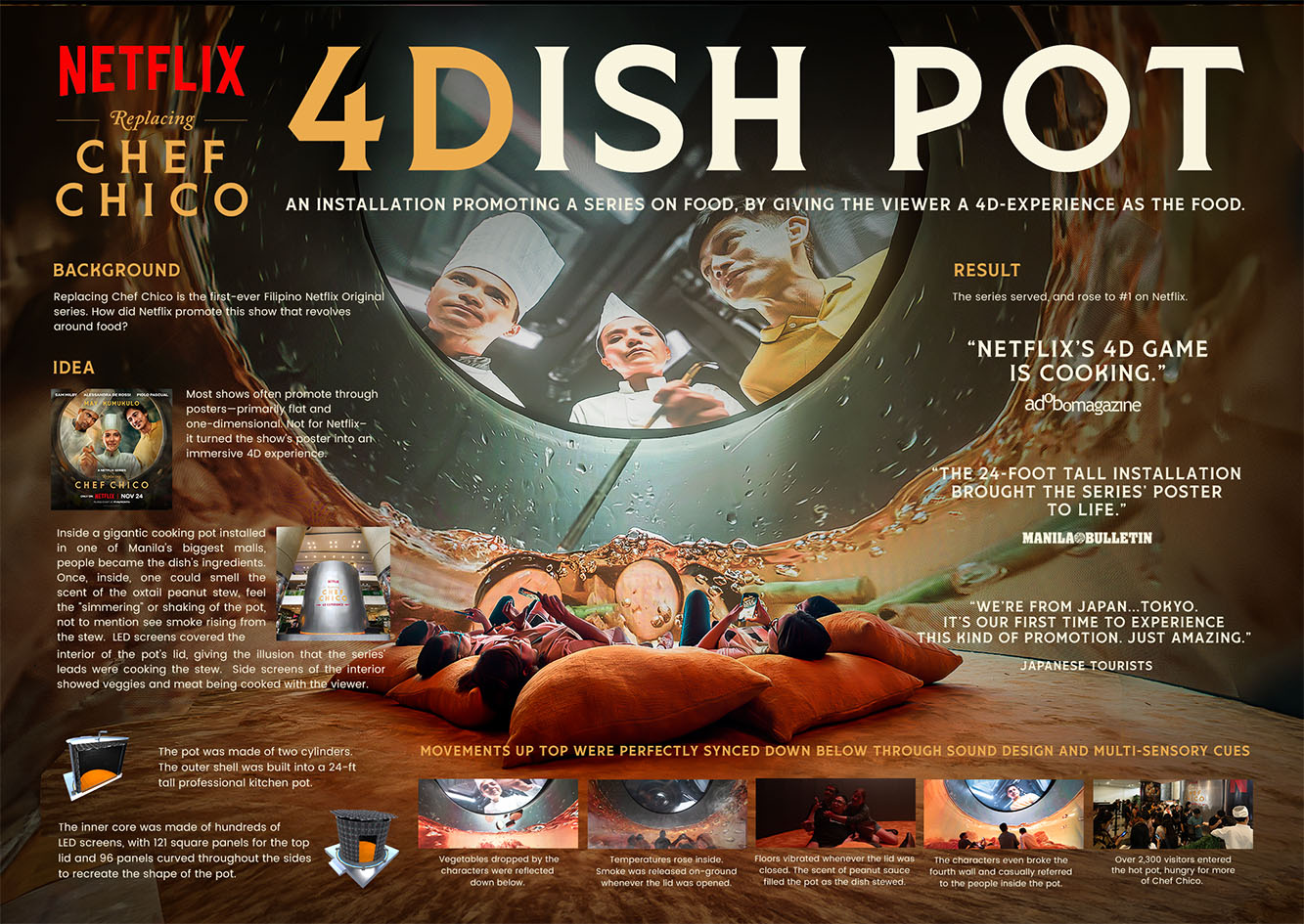 GIGIL and Netflix promote a series on food, by giving the viewer a 4D-experience as the food