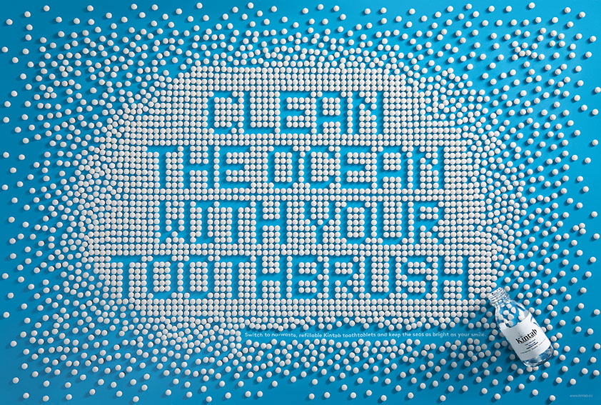 BBDO Guerrero encourages ditching toothpaste tubes for our oceans via Kintab print work