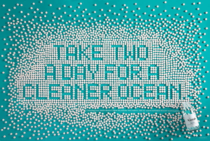 BBDO Guerrero encourages ditching toothpaste tubes for our oceans via Kintab print work