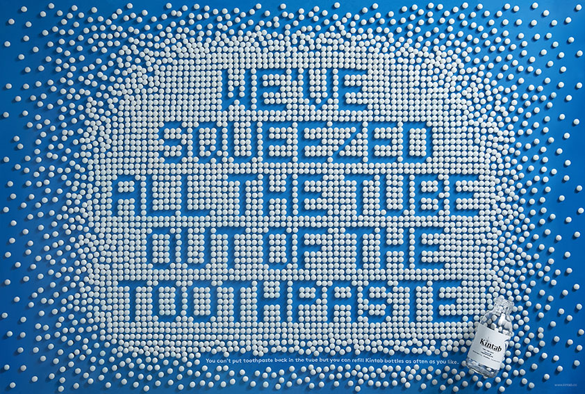 BBDO Guerrero encourages ditching toothpaste tubes for our oceans via Kintab print work