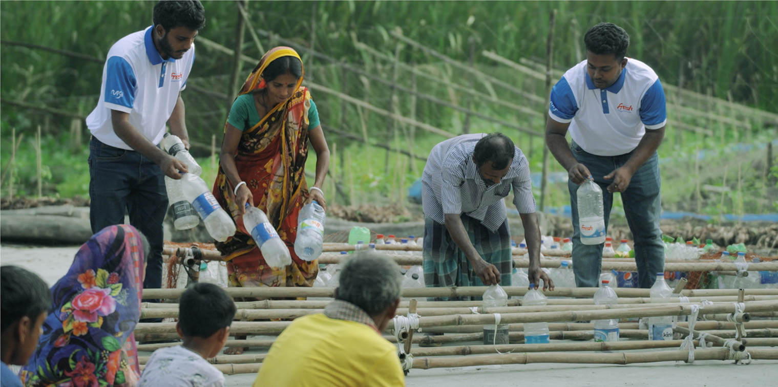 MGI transforms plastic waste into floating farms for landless farmers