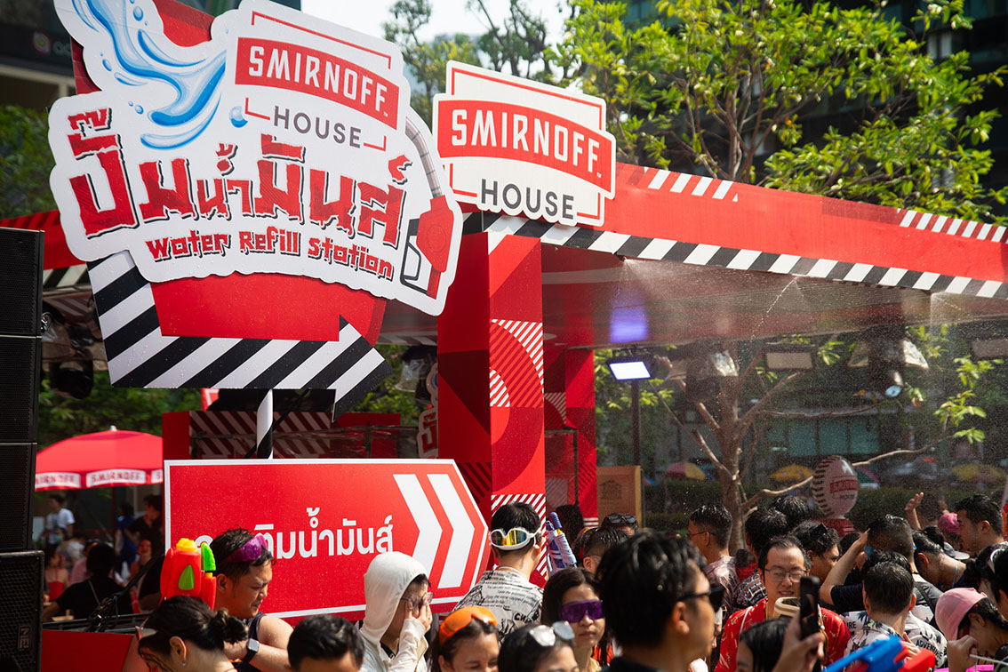 Youngster BKK brings endless water refills with Smirnoff at Thailand’s Songkran Water Festival