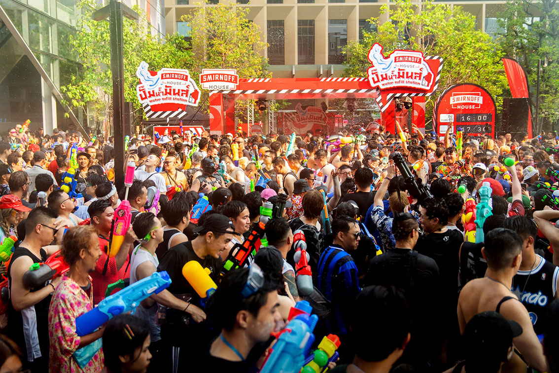 Youngster BKK brings endless water refills with Smirnoff at Thailand’s Songkran Water Festival