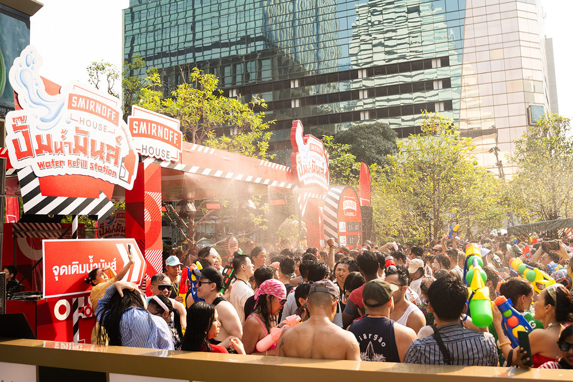 Youngster BKK brings endless water refills with Smirnoff at Thailand’s Songkran Water Festival