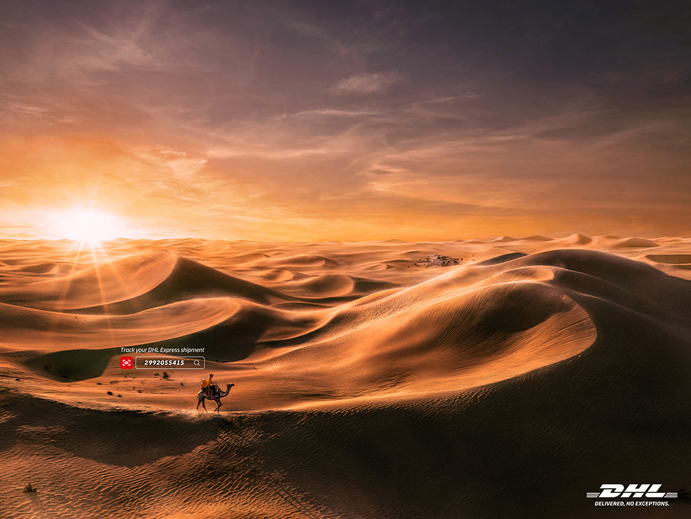 Horizon FCB Dubai’s new print campaign for DHL showcases unexpected delivery methods