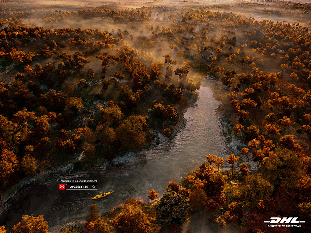 Horizon FCB Dubai’s new print campaign for DHL showcases unexpected delivery methods