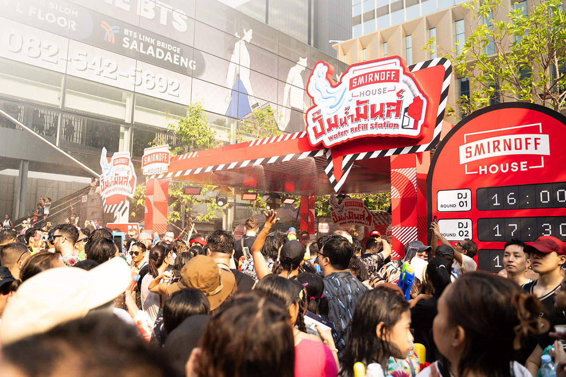 Youngster BKK brings endless water refills with Smirnoff at Thailand’s Songkran Water Festival