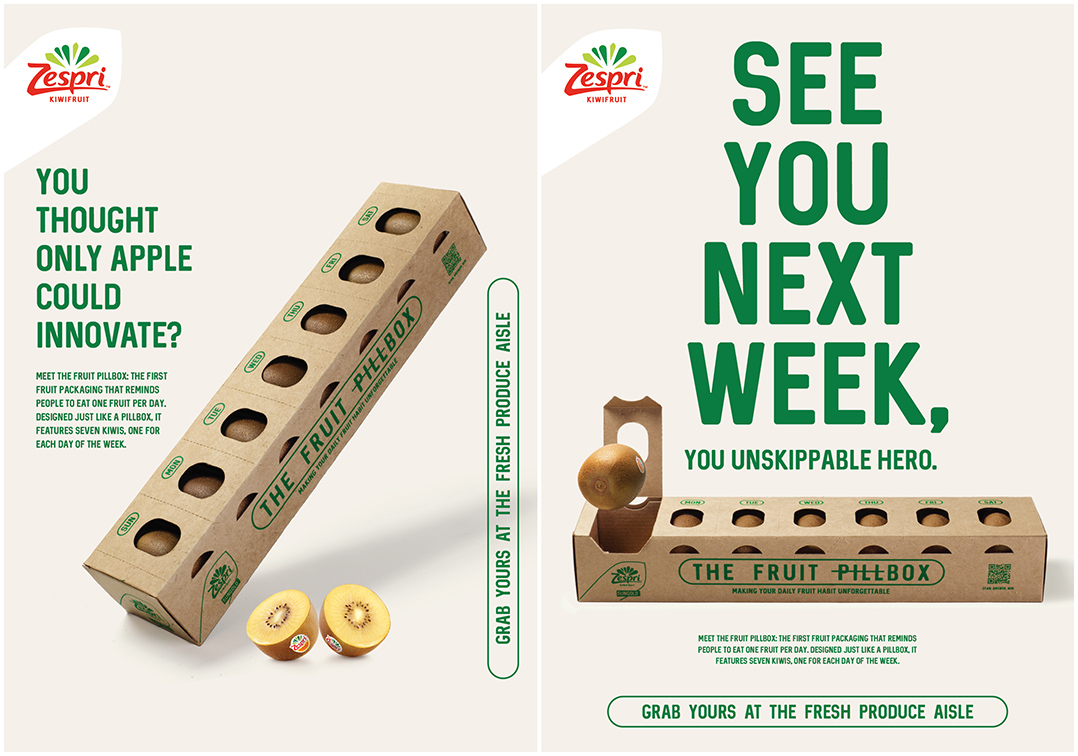 Speakeasy promotes daily kiwi consumption by launching the Zespri Fruit Pillbox