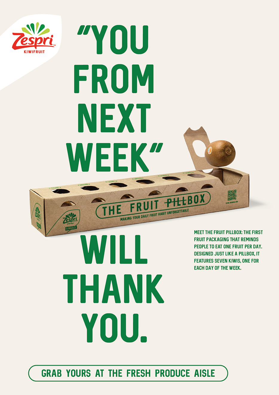 Speakeasy promotes daily kiwi consumption by launching the Zespri Fruit Pillbox