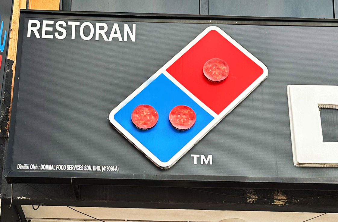 Havas Malaysia sticks pepperoni on Domino’s iconic logo