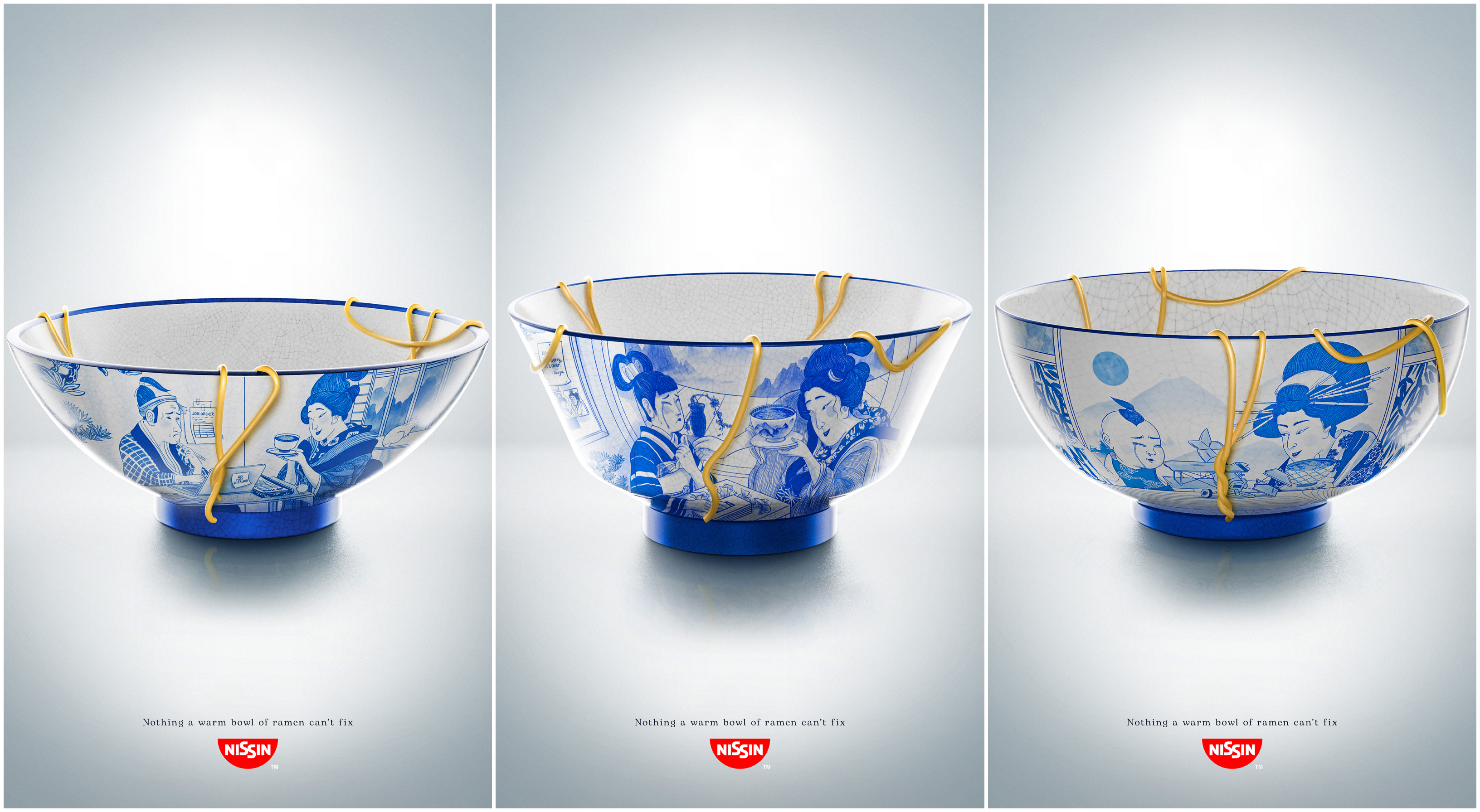 Dentsu Creative Manila and Nissin Ramen compare Kintsugi to strands of noodles