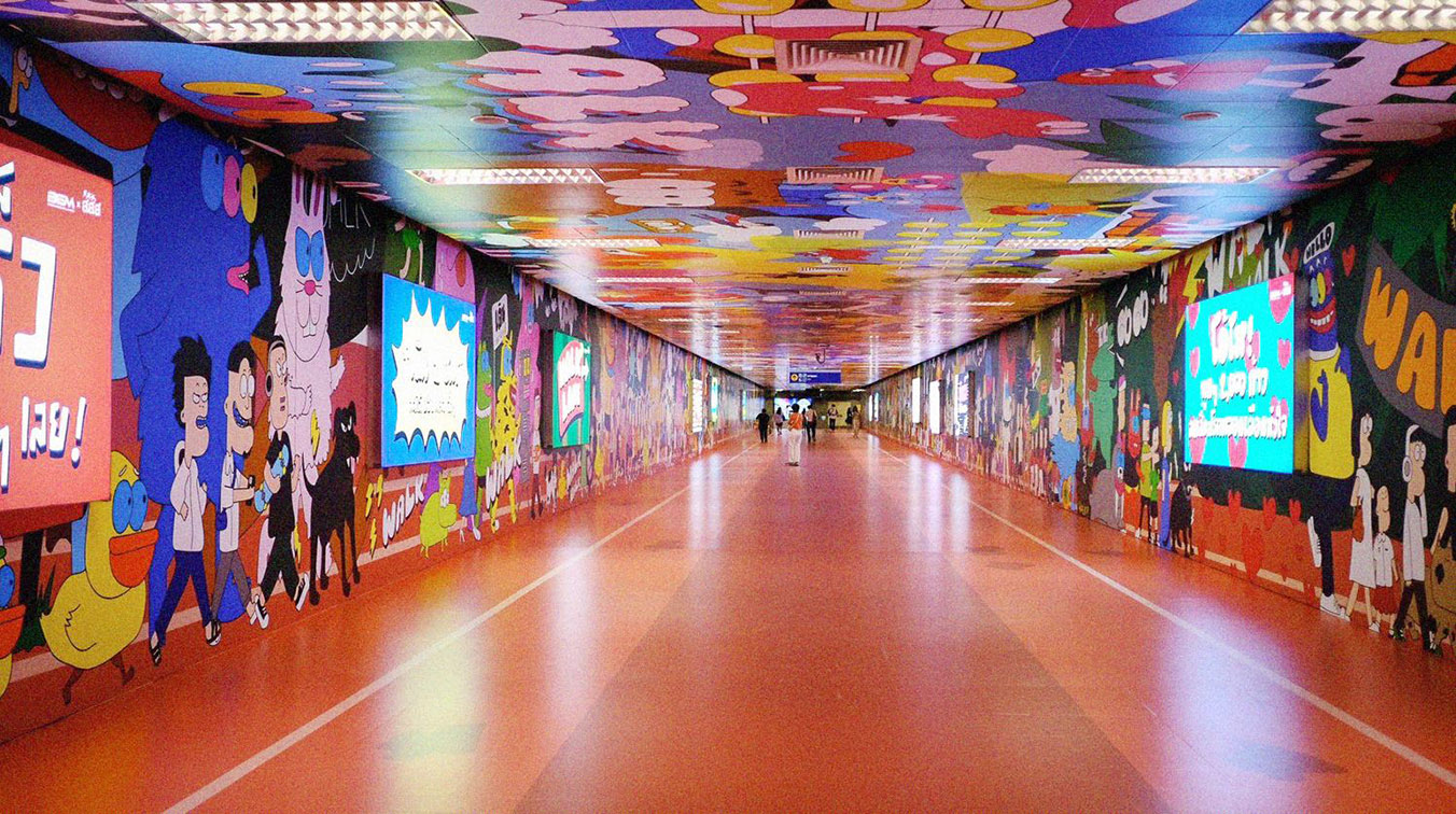 GreynJ United transforms metro passageway into ‘Walk Stadium’ for Thai Health Foundation