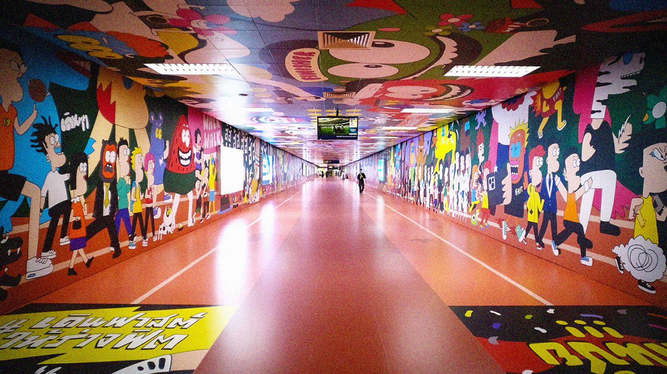 GreynJ United transforms metro passageway into ‘Walk Stadium’ for Thai Health Foundation