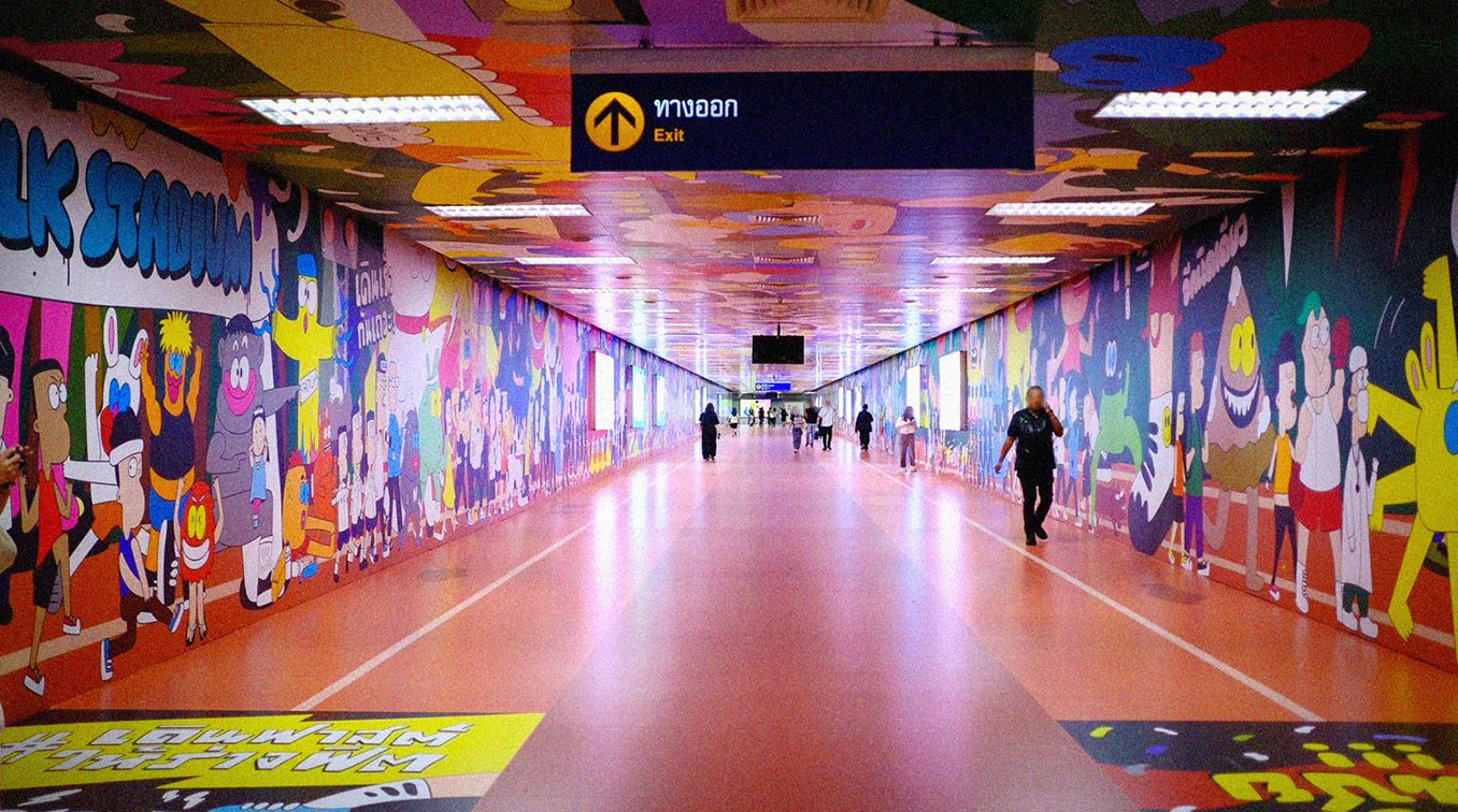GreynJ United transforms metro passageway into ‘Walk Stadium’ for Thai Health Foundation