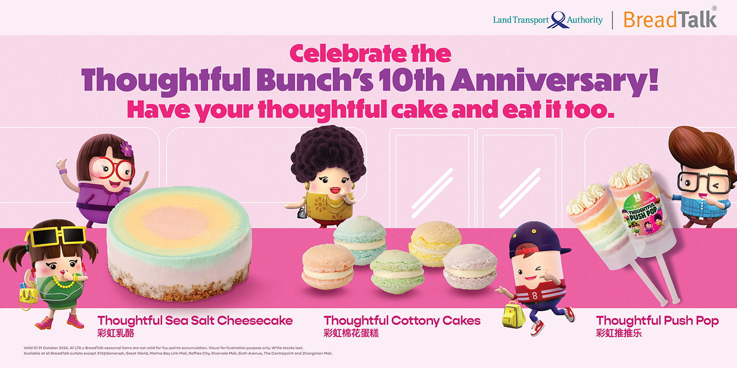 MullenLowe Singapore brings together homegrown icons to celebrate 10 years of the Thoughtful Bunch with Land Transport Authority