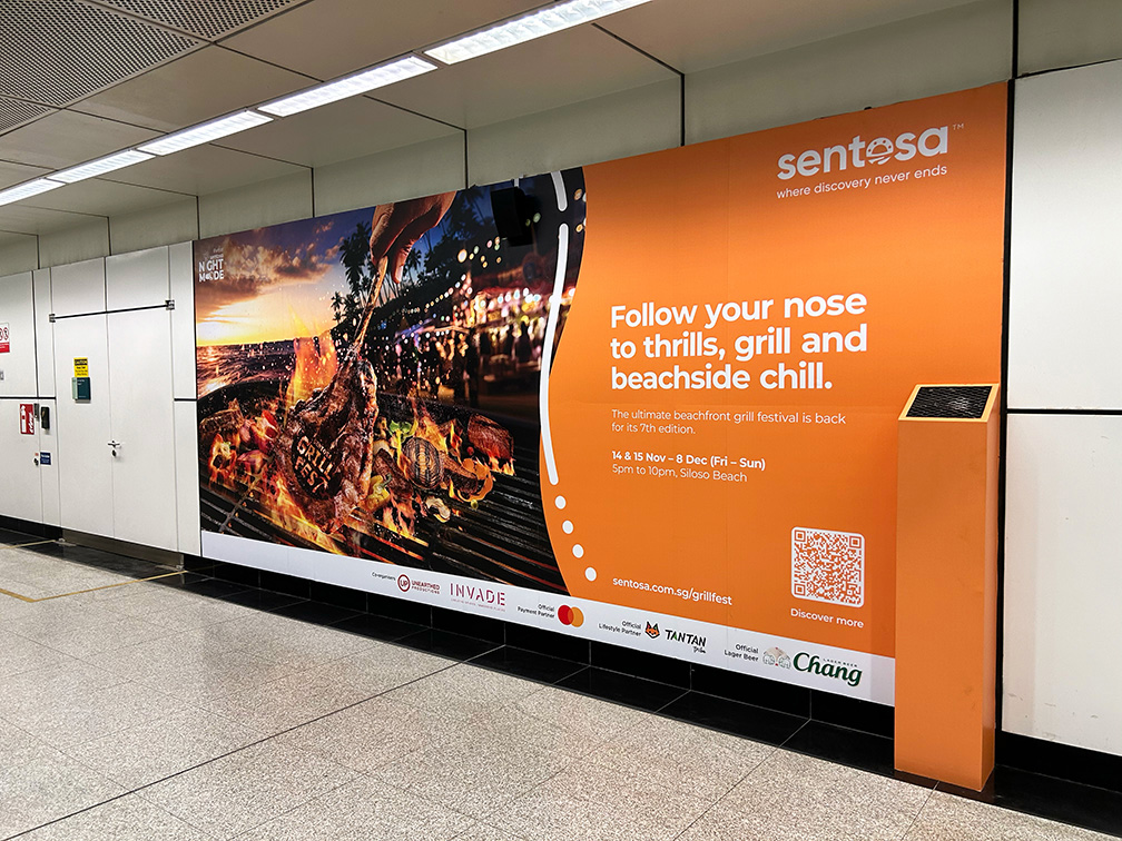 GOVT Singapore creates immersive sensorial wallscapes to promote Sentosa GrillFest