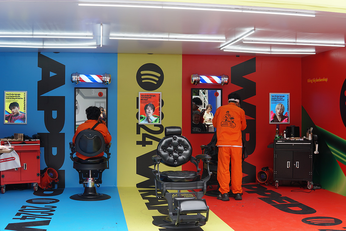 Happiness Saigon transforms barbershops around Veitnam to celebrate Spotify’s Wrapped