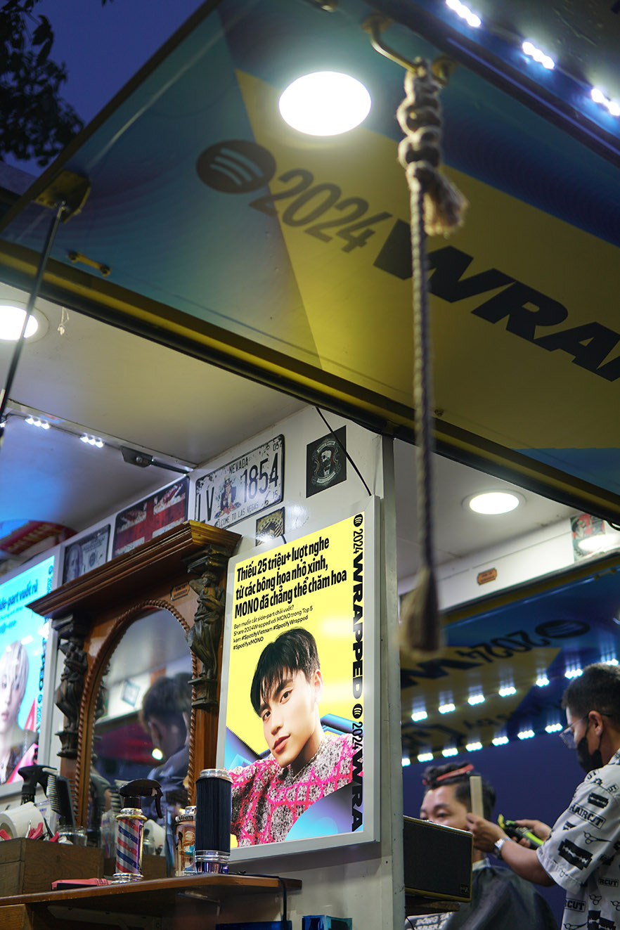 Happiness Saigon transforms barbershops around Veitnam to celebrate Spotify’s Wrapped
