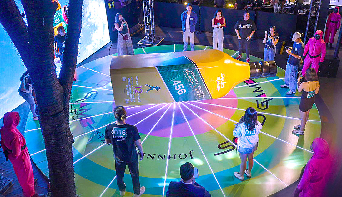 Johnnie Walker and Squid Games collaborate on giant ‘Spin The Bottle’ game in Manila