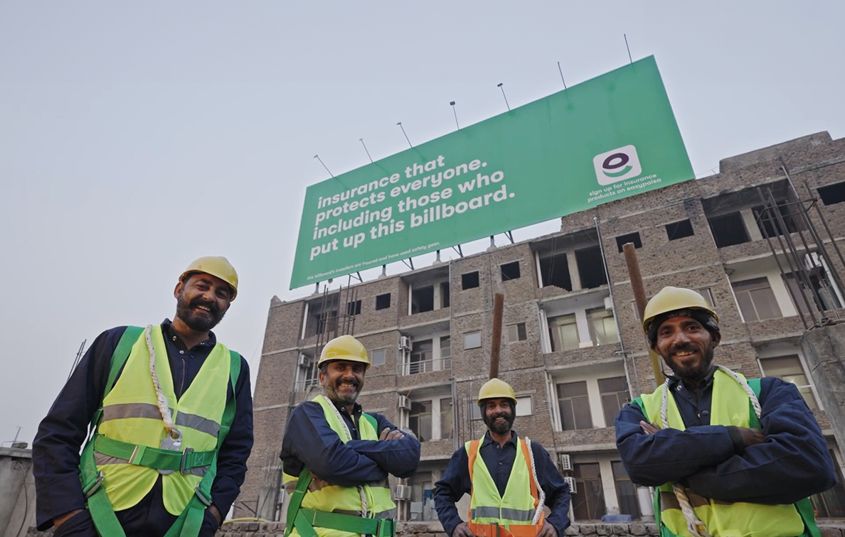 easypaisa + IMPACT BBDO redefine OOH advertising for insurance by insuring billboard installers
