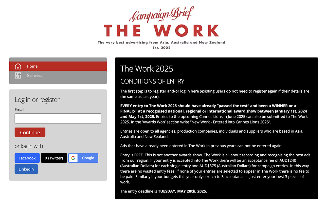 Campaign Brief’s The Work 2025 opens for entries: Free to enter – Deadline May 20th