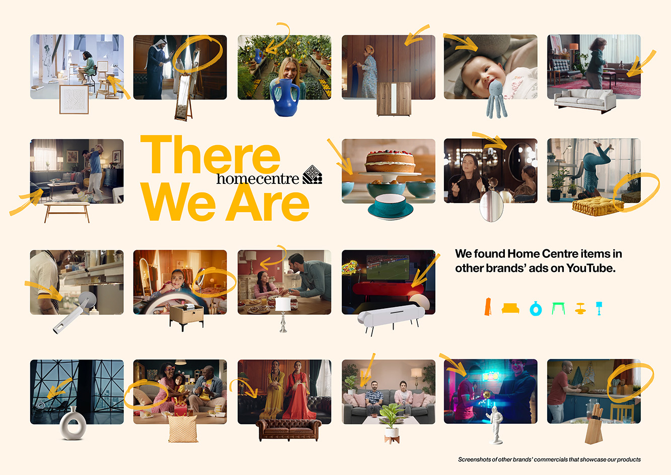 Publicis Middle East’s ‘There We Are’ campaign for Home Centre hijacks other brands’ ads to spotlight their own products