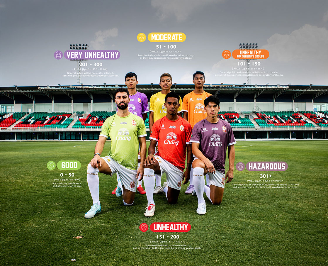 Flash Bomber raises awareness of Thailand’s air pollution crisis with Lamphun Warriors F.C. via new “The Air Pollution Jersey” campaign