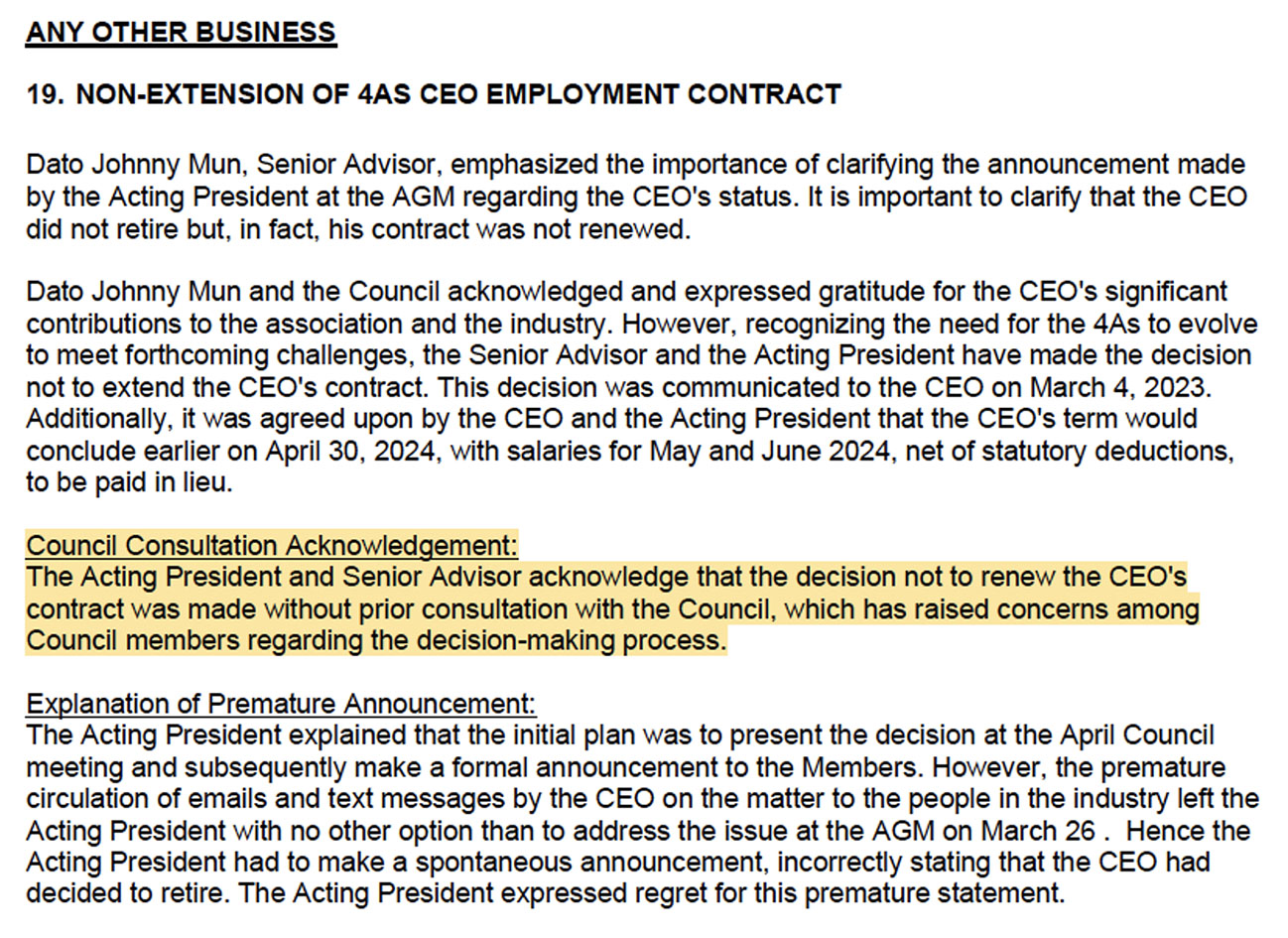 Former Malaysian 4As council members respond to yesterday’s 4As CEO’s media statement