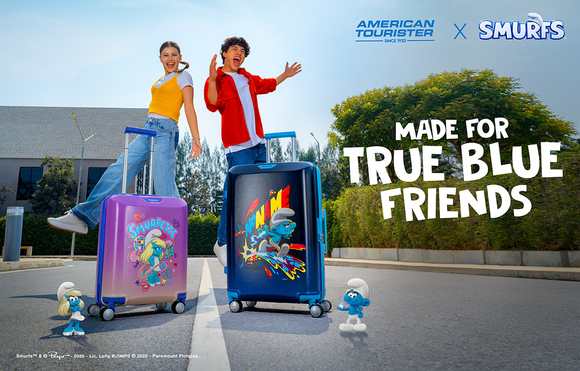 American Tourister + Blak Labs Singapore launch Smurfs luggage line ahead of movie release