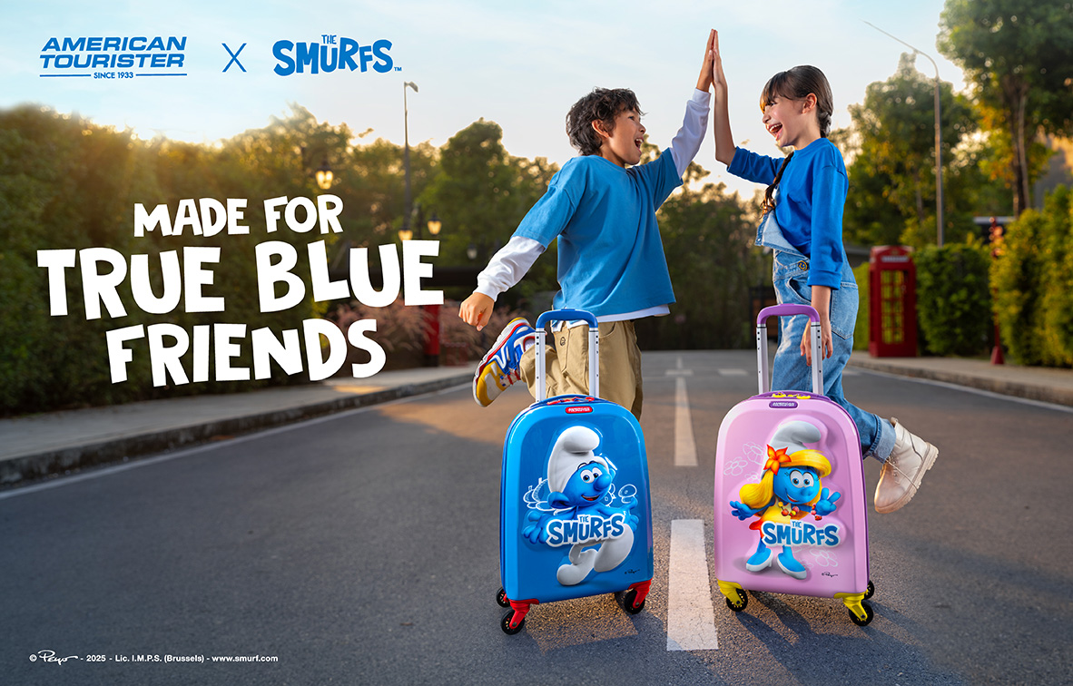 American Tourister + Blak Labs Singapore launch Smurfs luggage line ahead of movie release