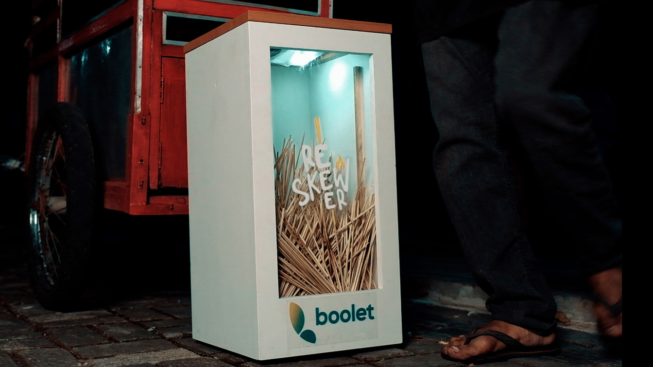 Sustainability start-up Boolet tackles satay skewer waste via Dentsu Indonesia initiative
