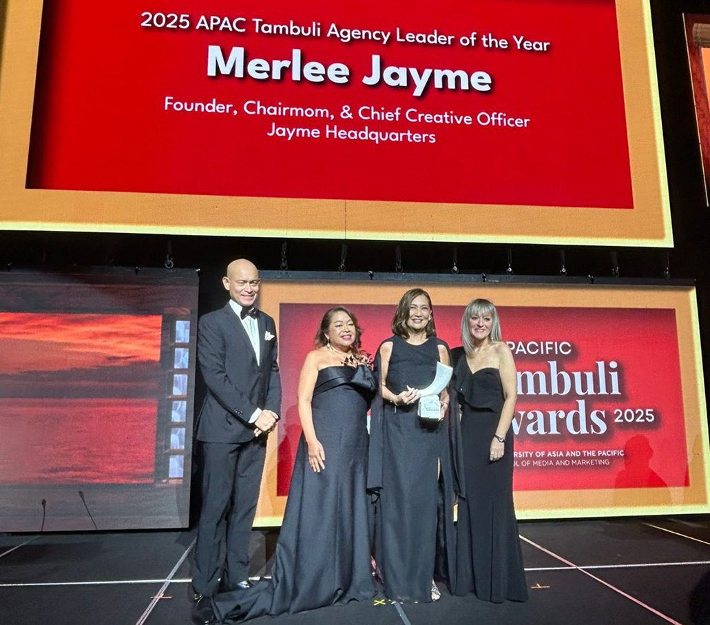 Merlee Jayme named Agency Leader of the Year at the APAC Tambuli Awards: Leo Manila wins Agency of the Year + McDonald’s Advertiser of the Year