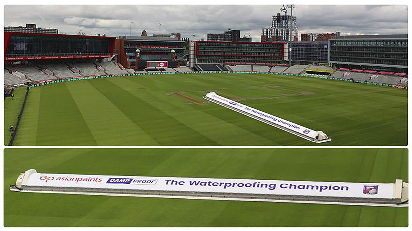 FCB Kinnect uses cricket rain cover as media canvas for Asian Paints’ waterproofing promise