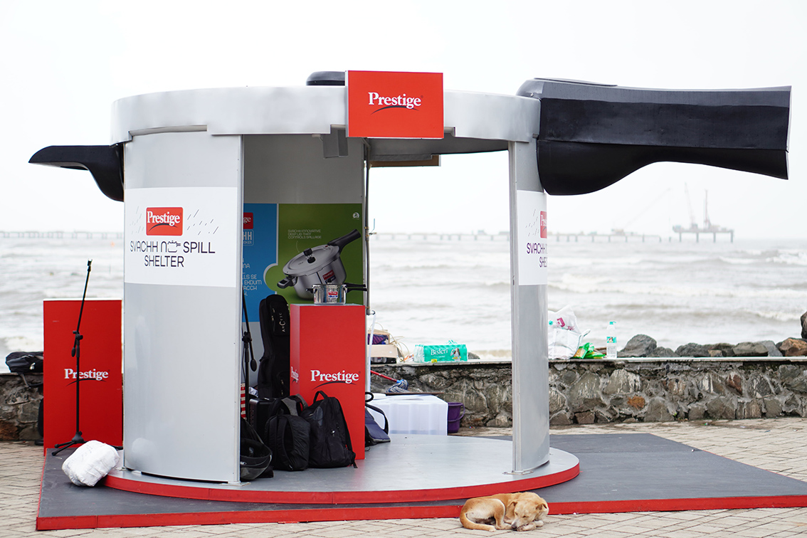 TTK Prestige bebuts life-size anti-spill lid installation created via DDB Mudra India