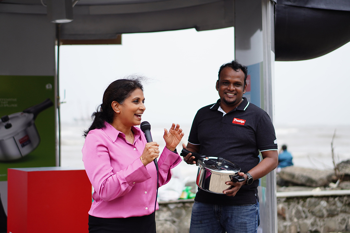 TTK Prestige bebuts life-size anti-spill lid installation created via DDB Mudra India