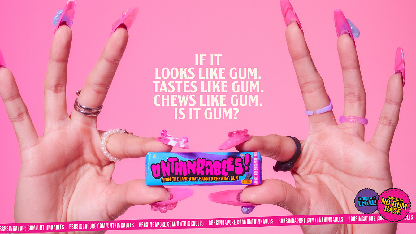 BBH Singapore’s “Unthinkables!” celebrates 60 years with a legal chewing “gum”