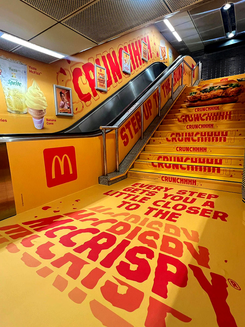 OMD Singapore turns every step into a McCrispy experience at Dhoby Ghaut MRT
