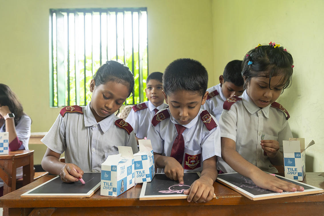 DBL Ceramics and POP 5 Bangladesh turns waste into learning with TileChalk initiative