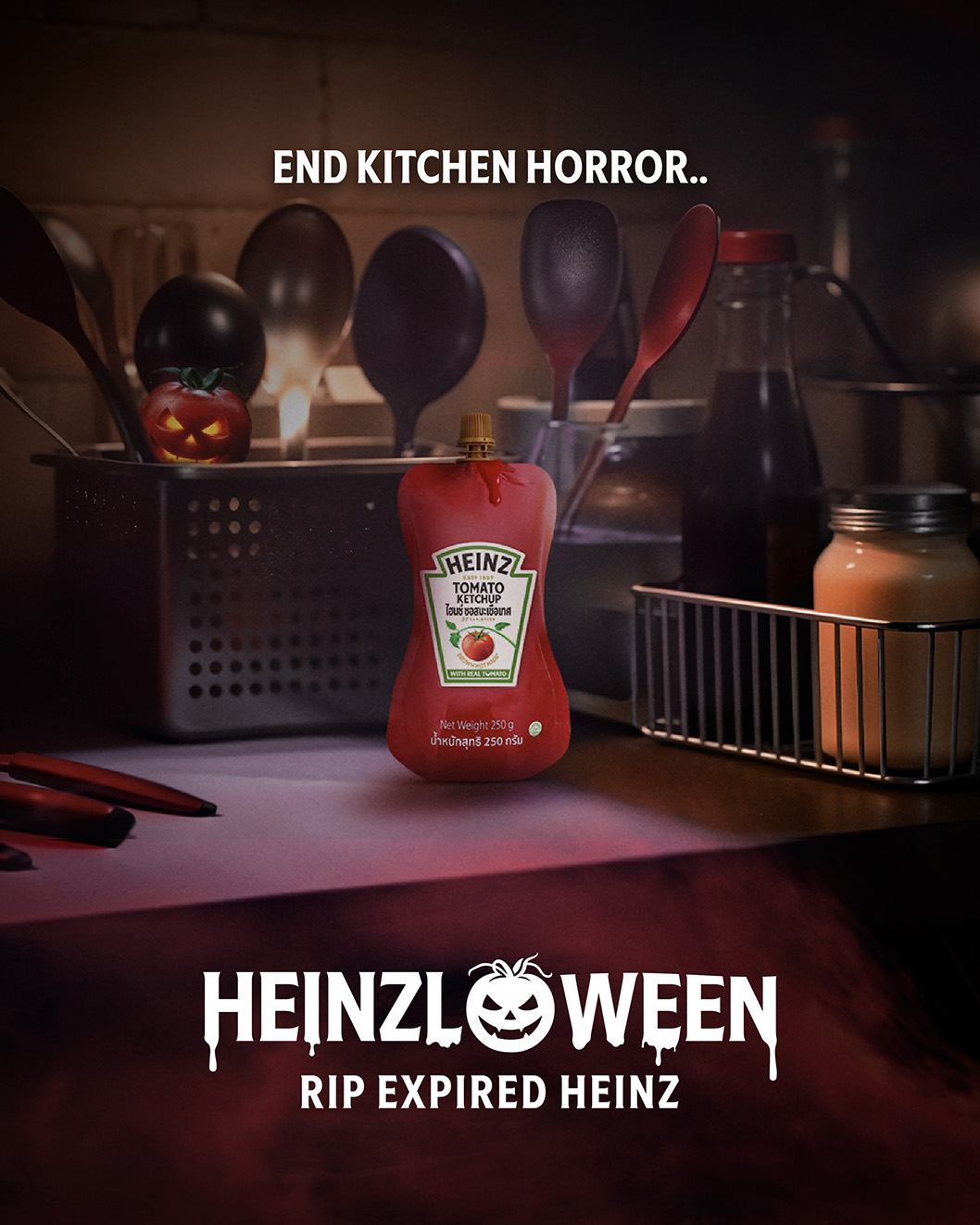 Heinz Thailand and Shooting Stellar turn expired ketchup into a spooky Halloween campaign
