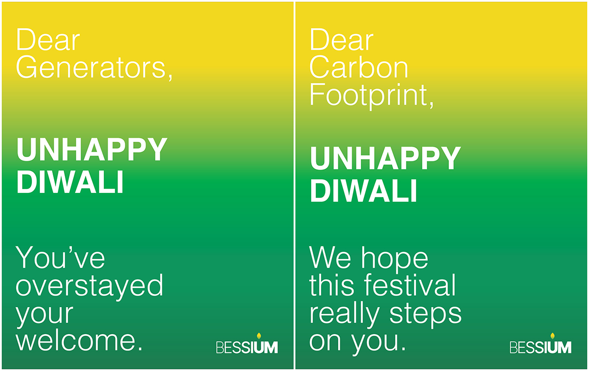 BESSIUM wishes the planet an ‘UnHappy Diwali’ in EFGH India’s anti-pollution campaign