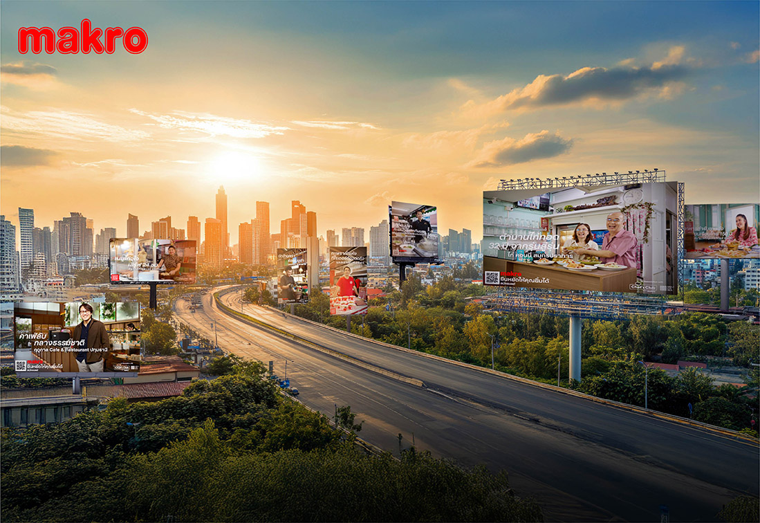 Makro and YDM Thailand give billboards to local restaurants with “The People Contract”