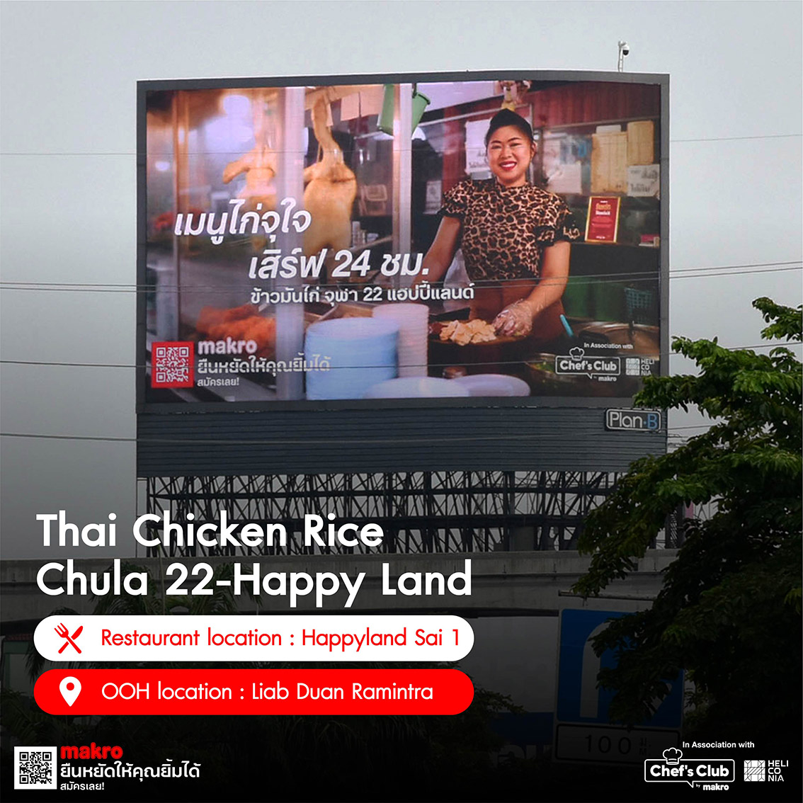 Makro and YDM Thailand give billboards to local restaurants with “The People Contract”