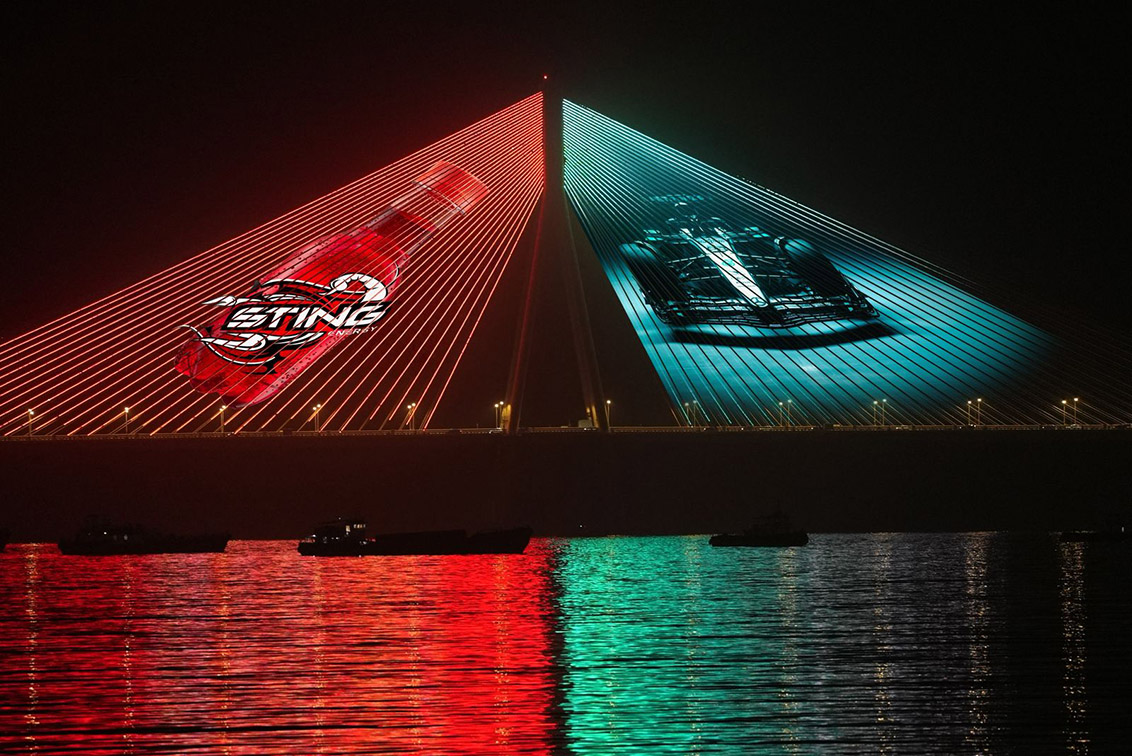 Mumbai’s Sea Link becomes canvas for Sting Energy and Mercedes-AMG F1 activation