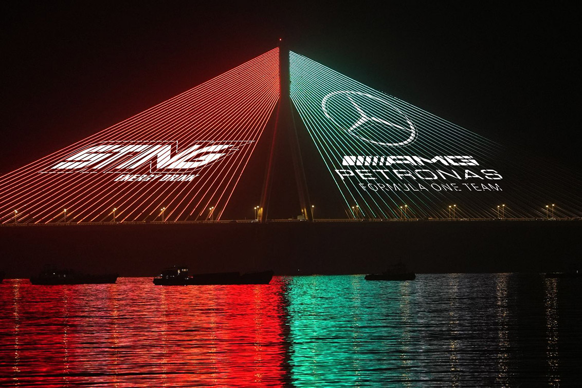 Mumbai’s Sea Link becomes canvas for Sting Energy and Mercedes-AMG F1 activation