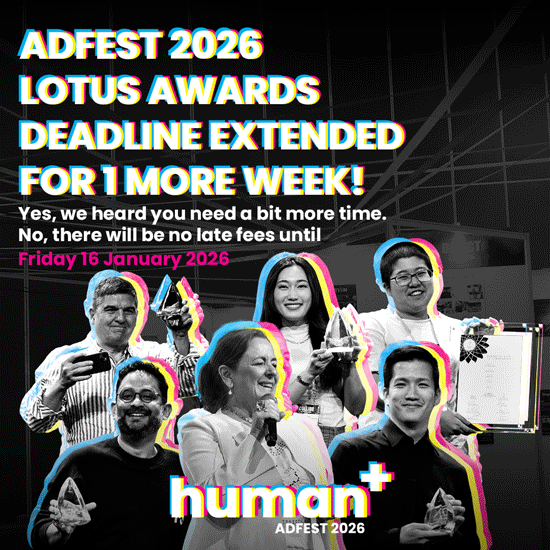 ADFEST 2026 Lotus Awards extends entry deadline! New deadline Friday 16 January