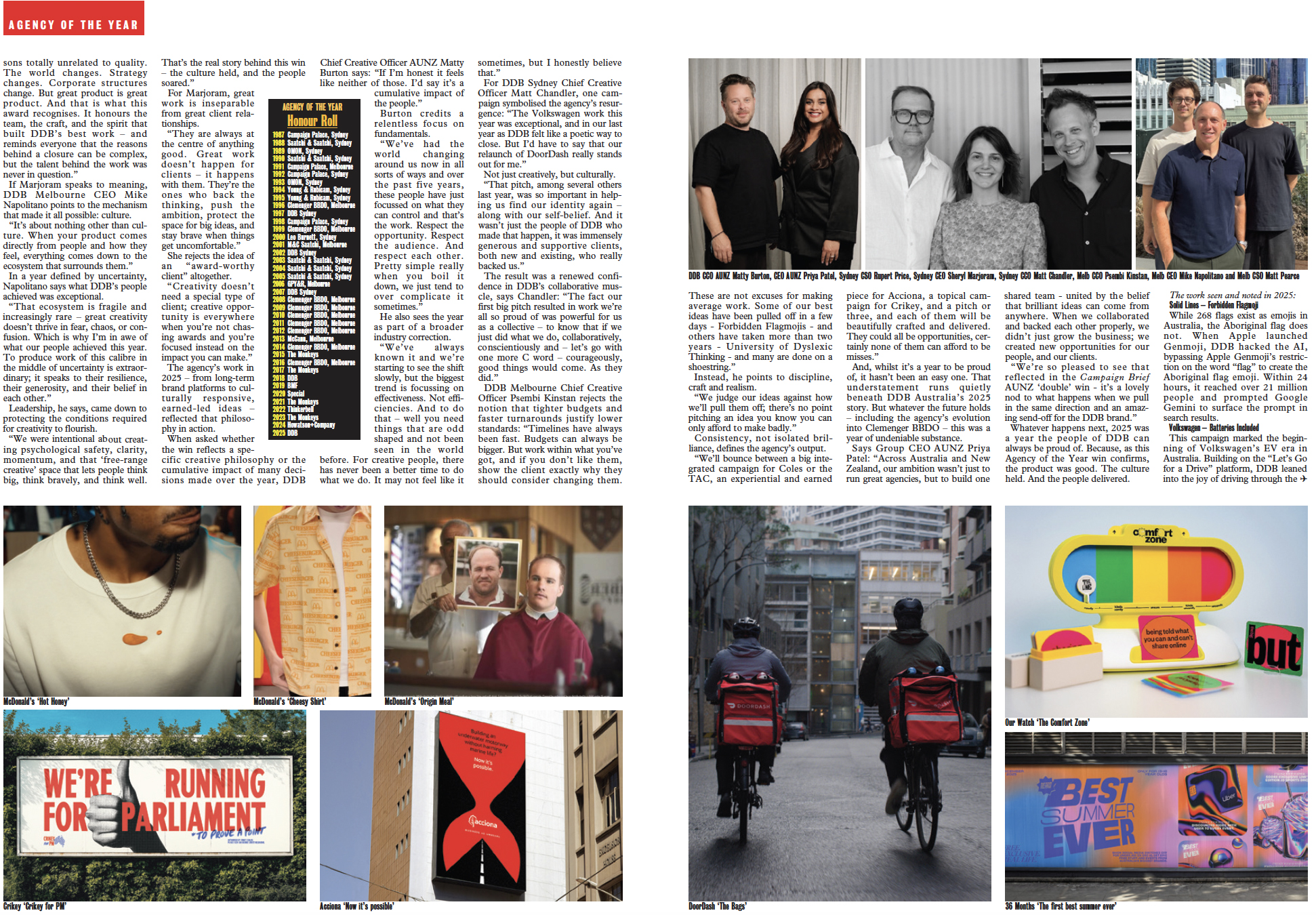 DDB crowned Campaign Brief 2025 Australia Agency of the Year ~ a year forged in conviction, culture and an unwavering belief in the work
