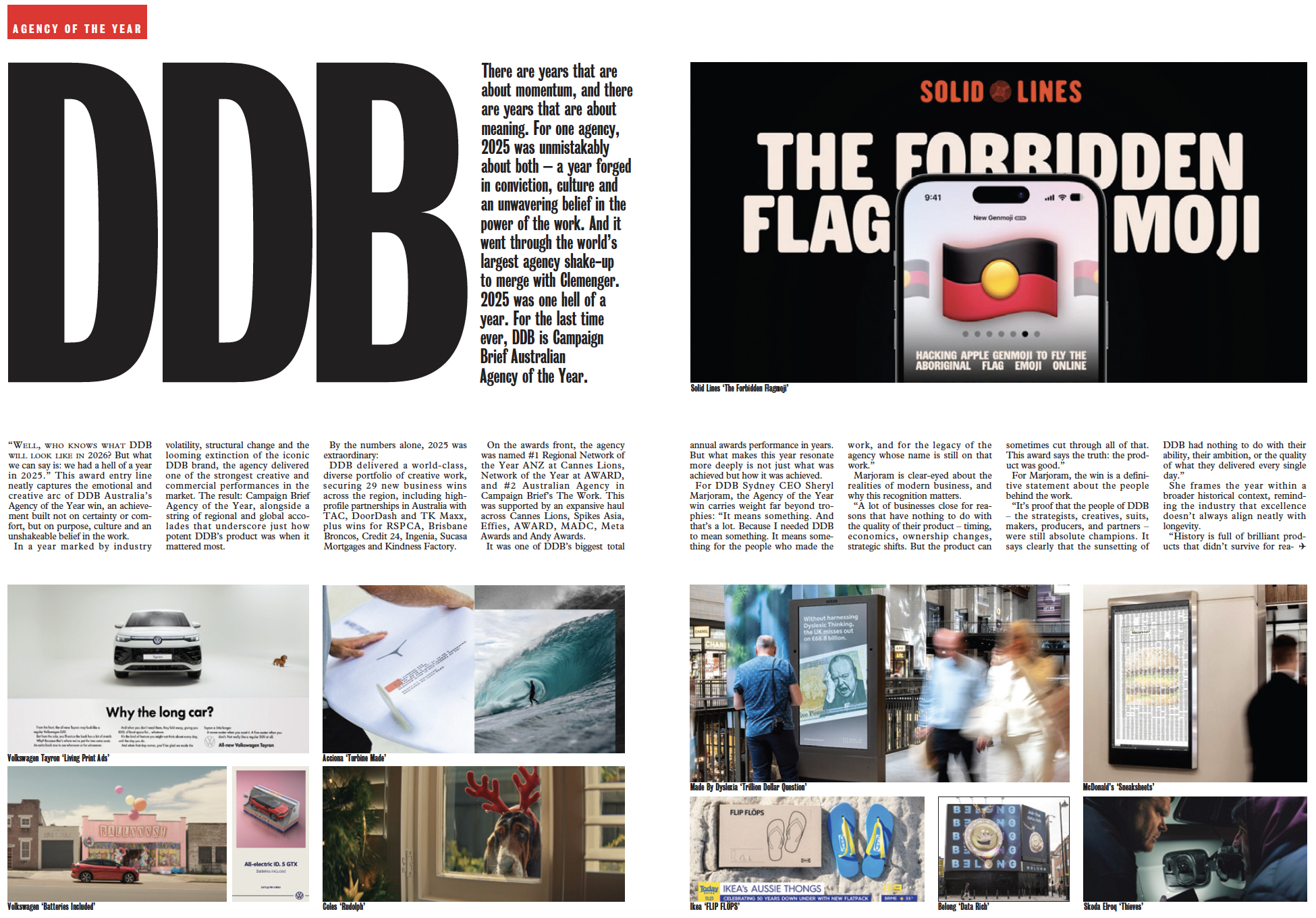 DDB crowned Campaign Brief 2025 Australia Agency of the Year ~ a year forged in conviction, culture and an unwavering belief in the work